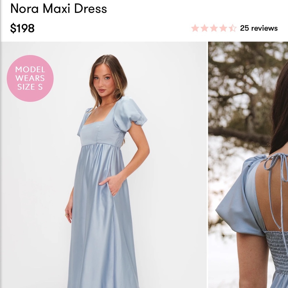 Show Me Your MuMu- Nora Maxi Dress, Steel Blue Luxe Satin